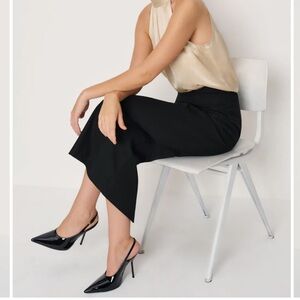 Reformation Lydia Skirt Black Wool